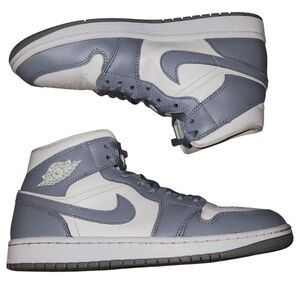 Nike Air Jordan 1 Mid Stealth Grey Sail White BQ6472-115 sz 10 Women  9 Men 27cm